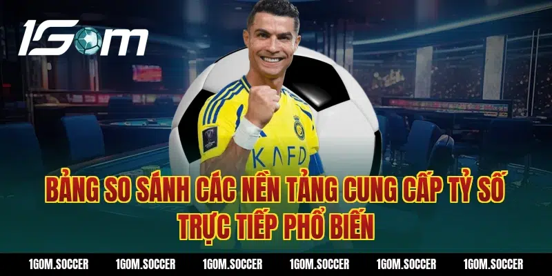 Bảng so sánh các nền tảng cung cấp tỷ số trực tiếp phổ biến